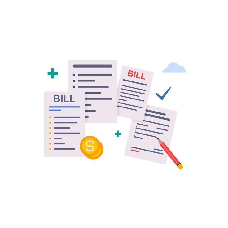 Signature bills with pencil_ Payment of utility, bank, restaurant and other bills 👇